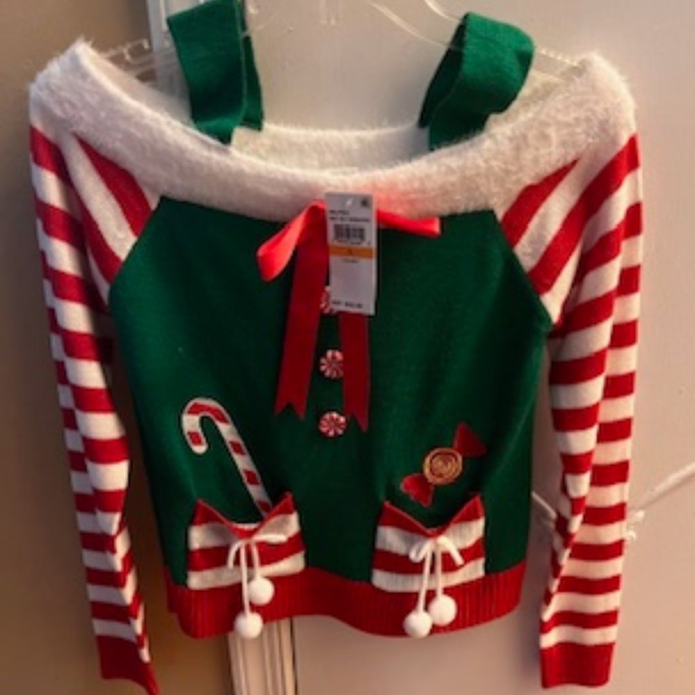Red Elf Christmas Sweater (NWT)